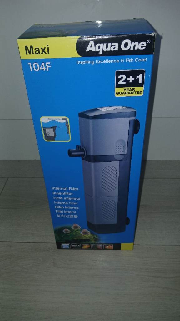 Aqua One Maxi 104F Filter & Tropical Strip Glo 90cm Light - New