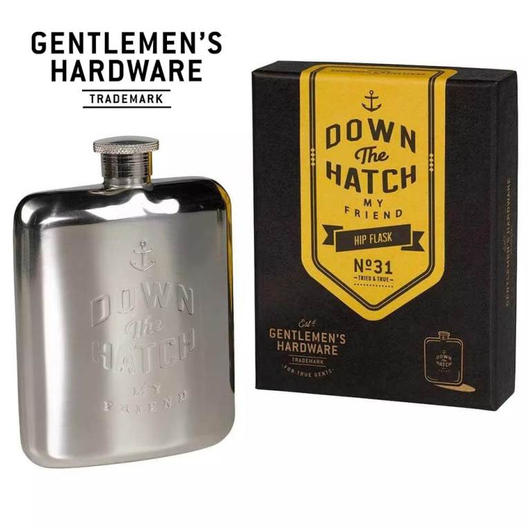 Gentleman's Hardware No31 Down The Hatch Hip Flask Stainless Steel
