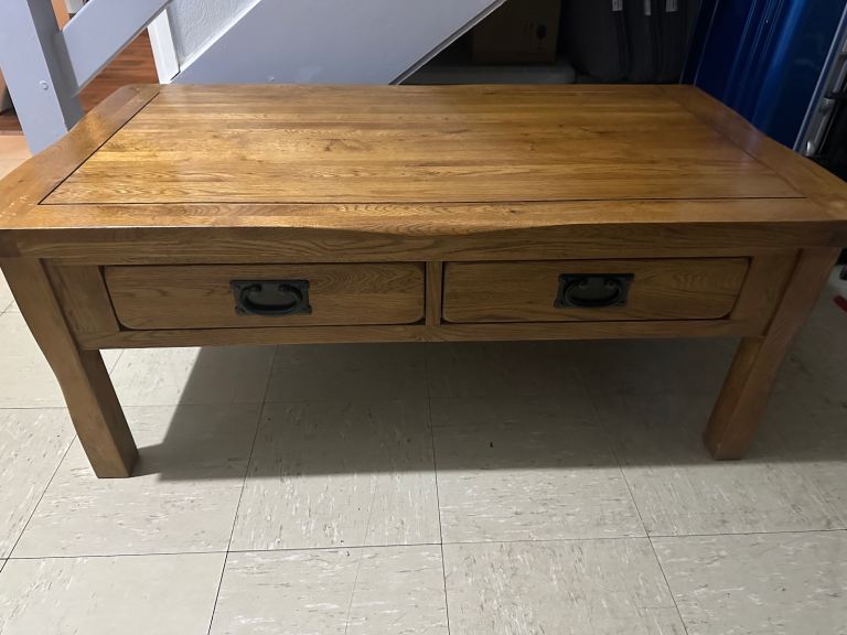 Rustic oak coffee table
