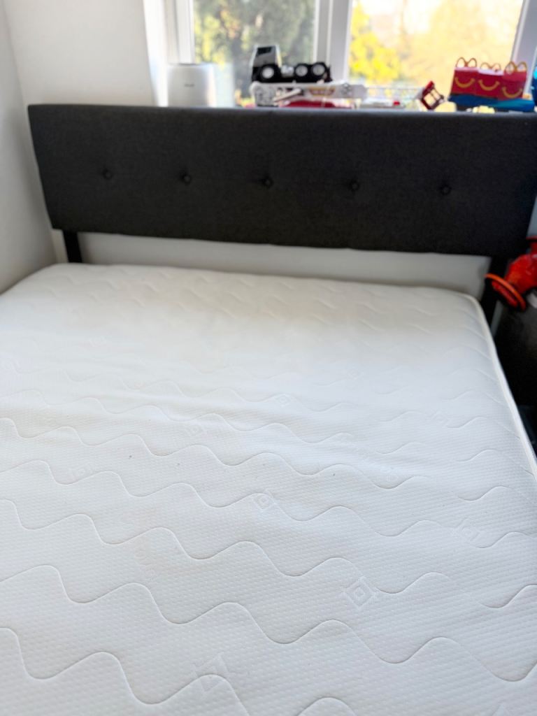 Queen Size bed frame with mattress 