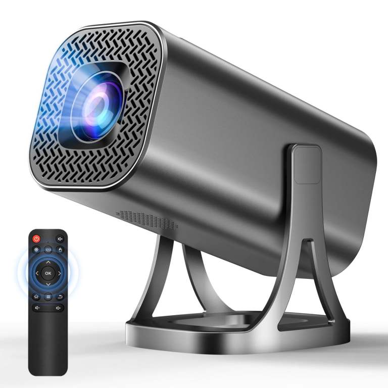 finade Mini Projector HD 1080P 4K Supported Smart Projectors Auto Keystone & Focus 22000 Lumen