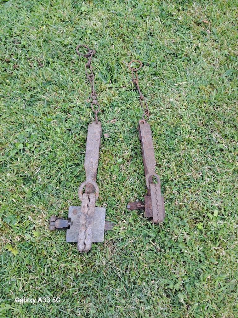 Decorative antique gin traps