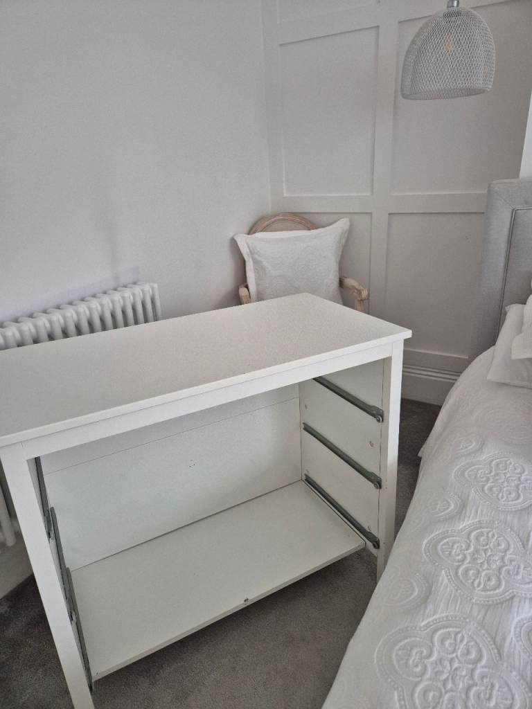 White Chest of Drawers / Desk Unit – Good Condition