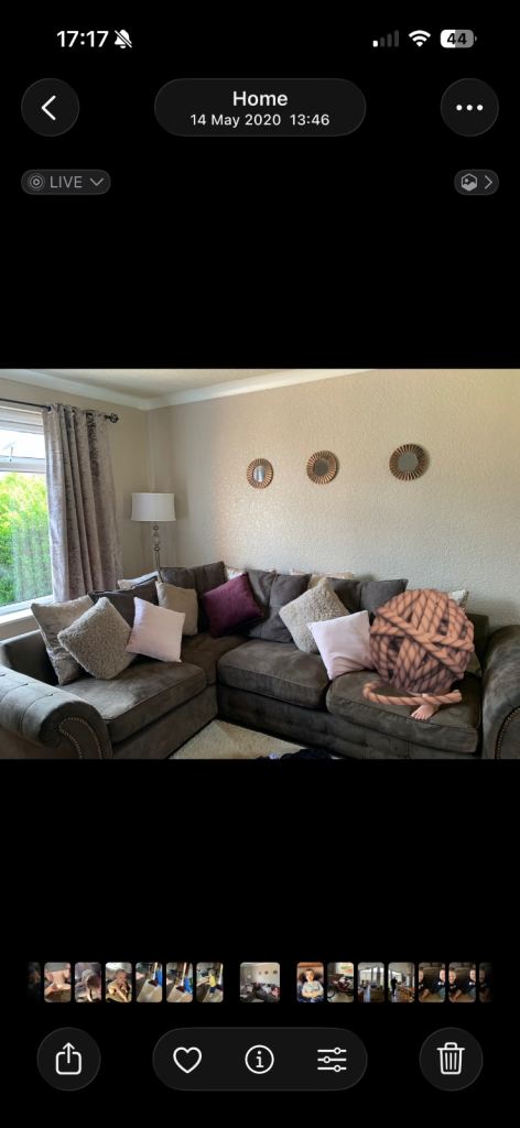 Brown corner sofa