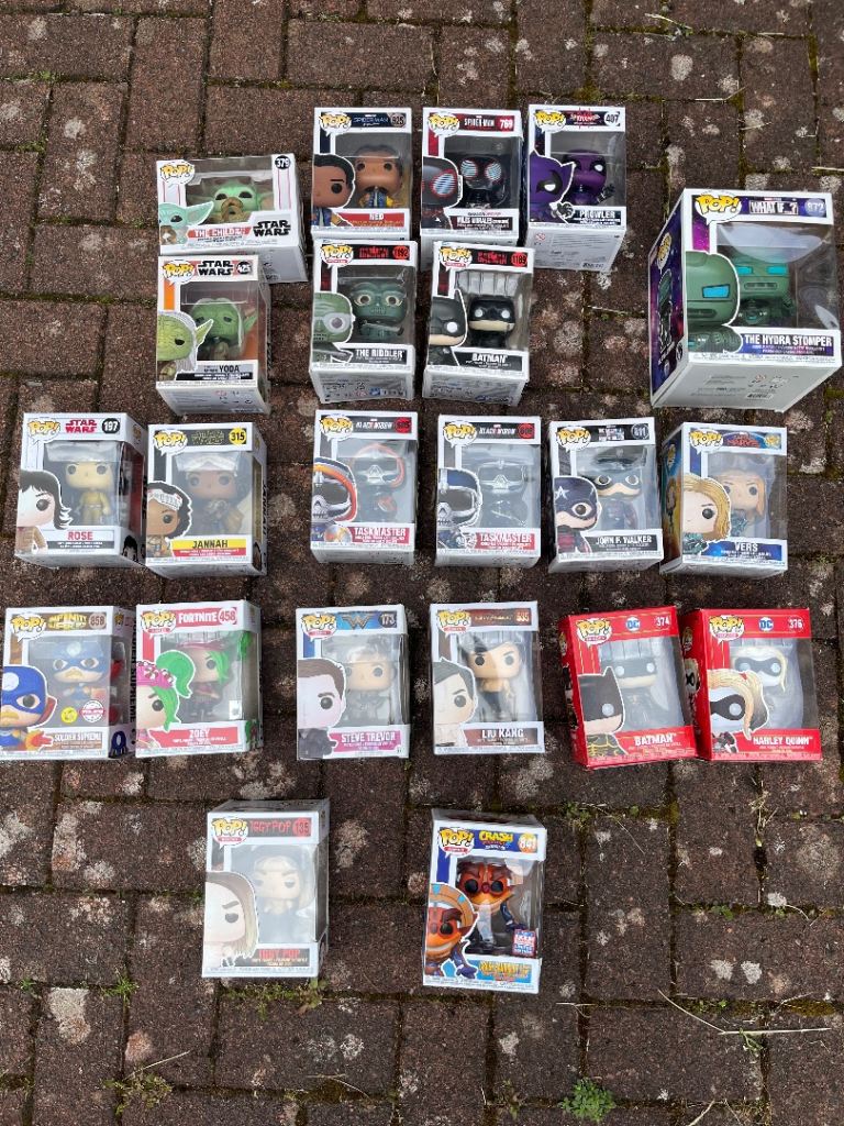 Funko Pop! Vinyl Figures with Boxes – Good Condition