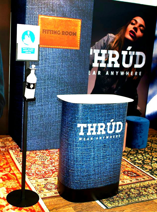 Stands for sanitiser / soap / perfumes 