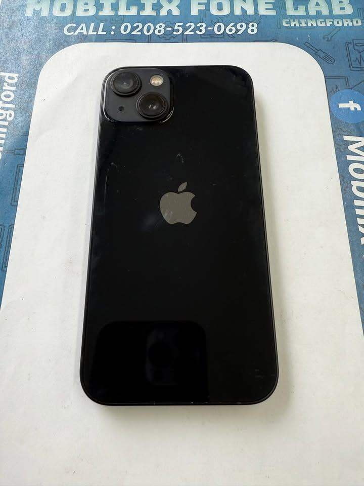 Apple iPhone 13 128GB Black Unlocked Battery Health 100% Latest iOS 26.4.1 Good Working Condition