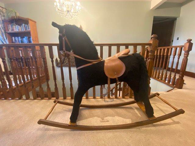 Wooden rocking horse