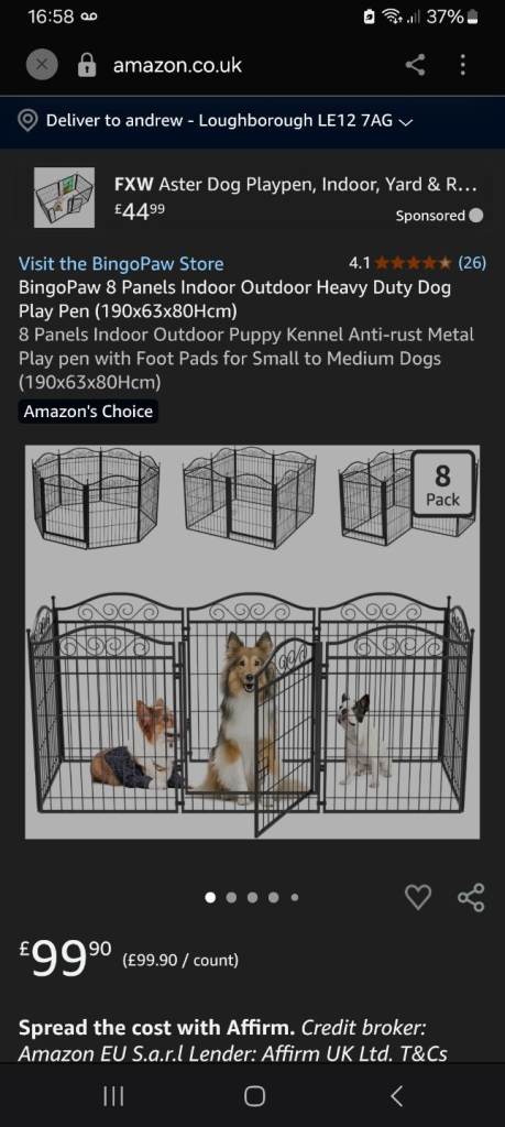 Dog playpen, bingo paw
