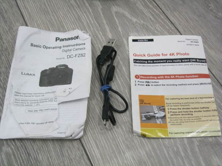 Panasonic Lumix DC-FZ82 18.1MP Digital Camera 60x Optical Zoom Lens + Extras