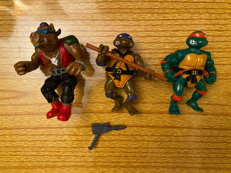3 Vintage 1988 Playmates action figures from the Teenage Mutant Ninja Turtles (TMNT) series
