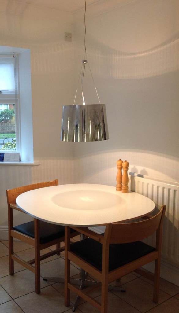 Kartell Chrome Ceiling Lamp