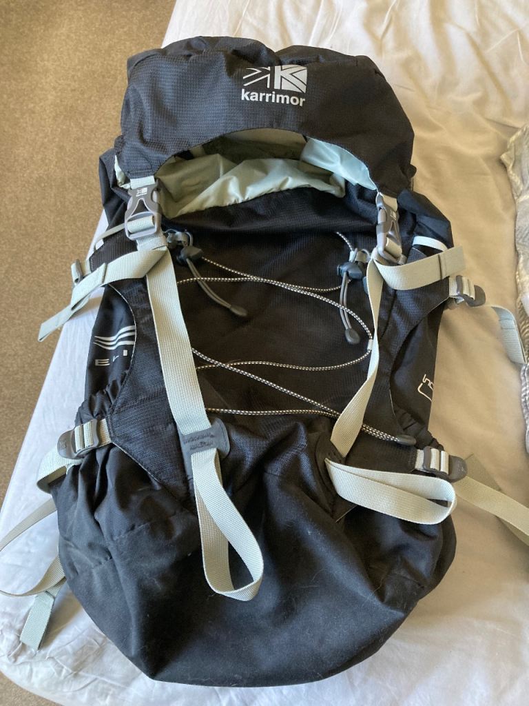 Karrimor Backpack - Black, Good Condition for Hiking/Travel