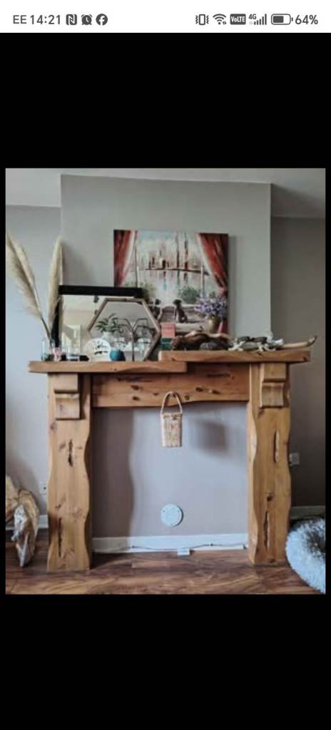 Solid Oak Cottage Style Fireplace Surround