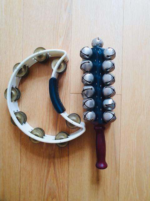 RHYTHM TECH TAMBOURINE LARGE SLEIGH BELLS 25 BELLS