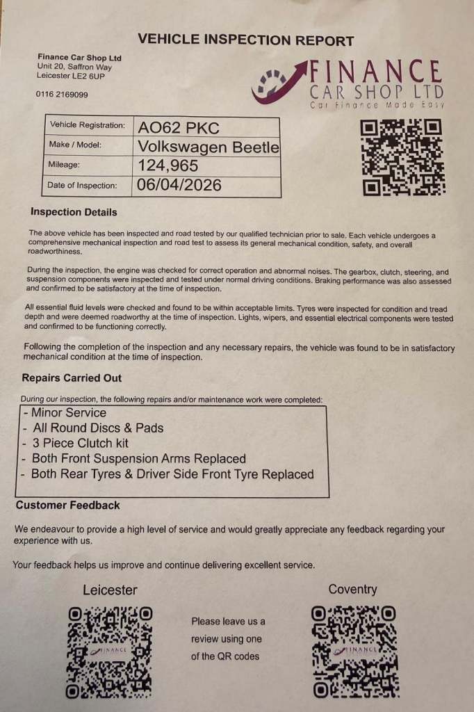  Volkswagen Beetle 1.4 TSI Design Euro 5 3dr Petrol Manual