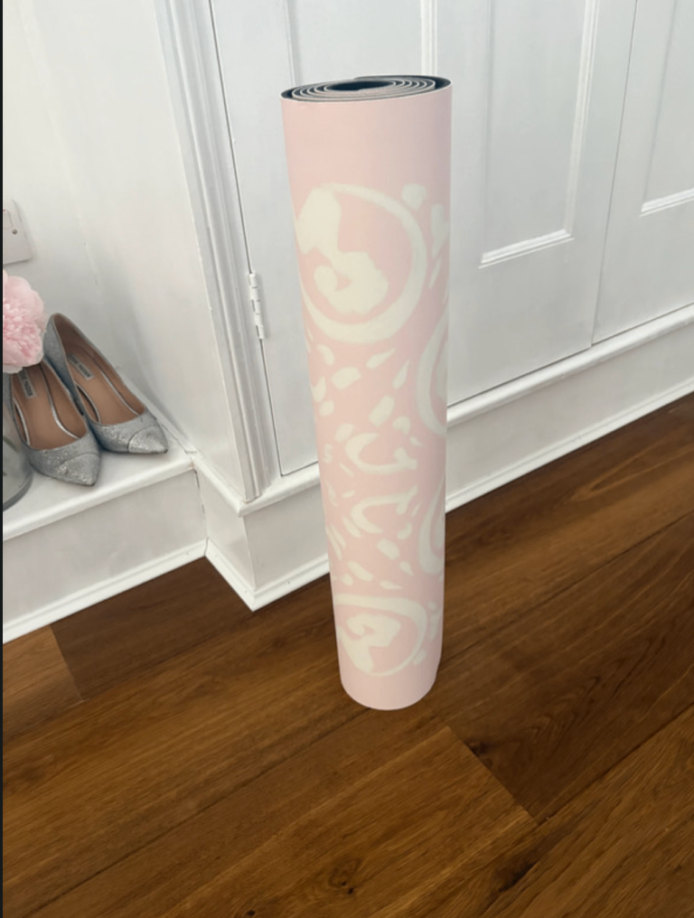Beautiful Non Toxic Alo Style Pilates & Yoga Mat Light Pink Rose