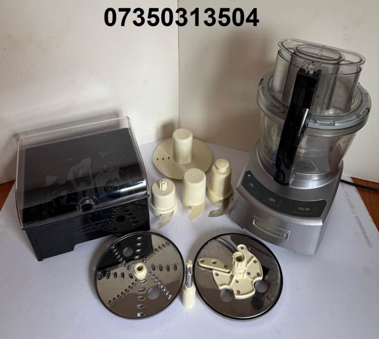 Cuisinart FP12DCSU 1200W Food Processor With Attachments, Fully Working