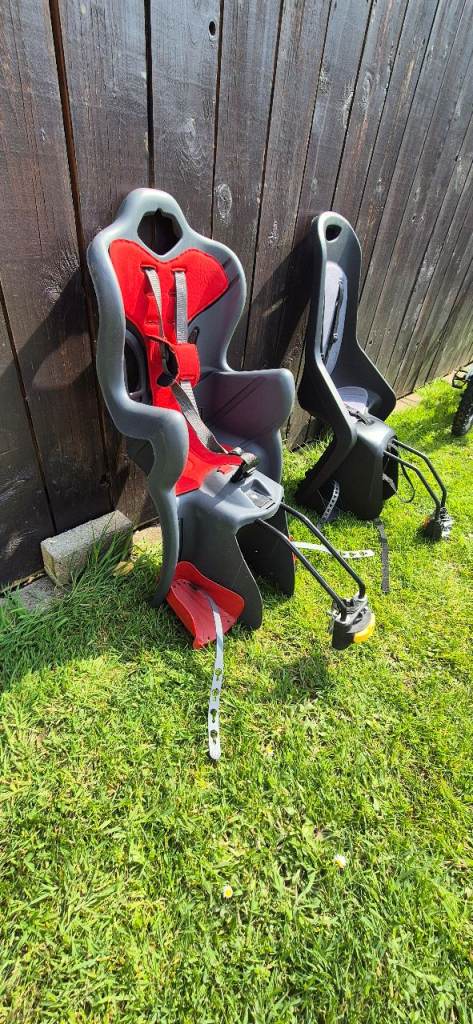 Child's bike seats for behind an adult. 