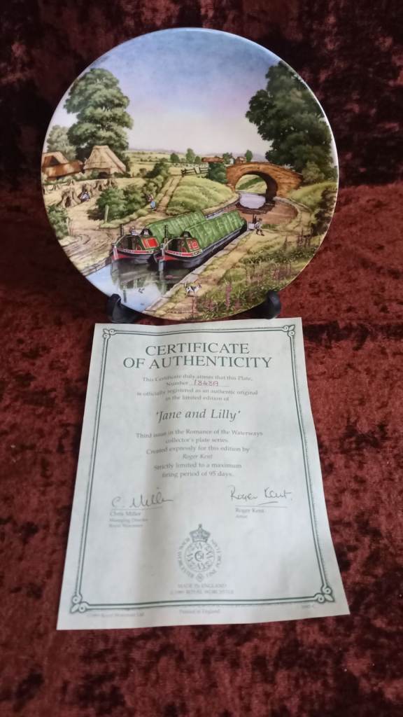 3 Royal Worchester collectable plates (canal themed)