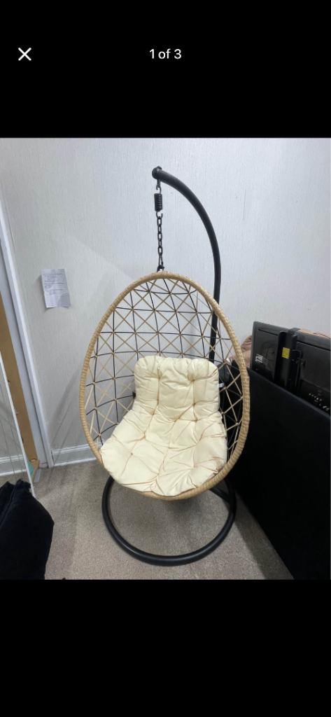 Hanging egg chair - with stand! Excellent condition