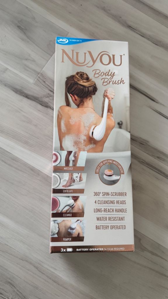Body Brush, water resistant, exfoliating, massaging, unwanted gift, never been opened