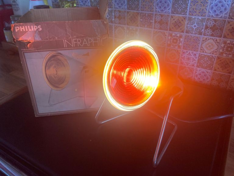 Vintage Philips Infraphil heat lamp. In good working order. 