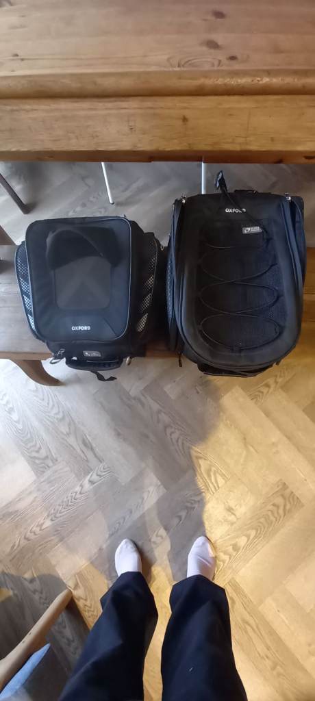 Oxford motorbike tank bag and rear seat bag