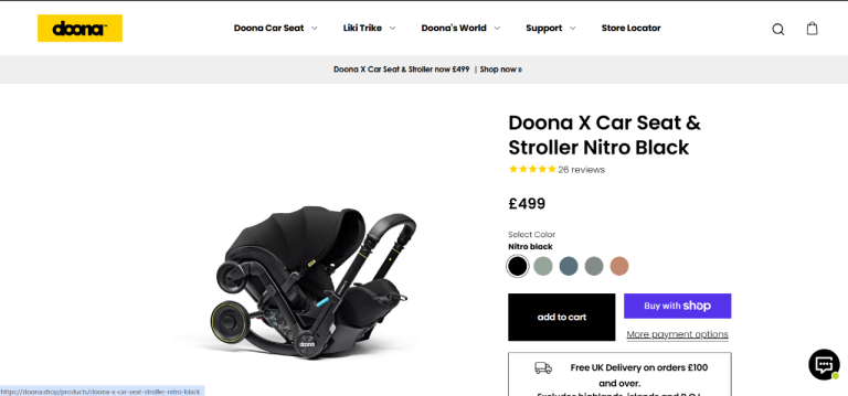 Brand new in box Doona X car seat & Stroller 