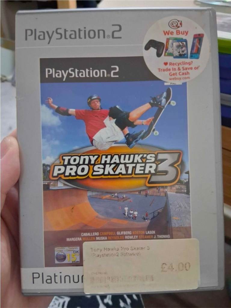 Tony Hawk's Pro Skater 3 PS2 Playstation 2 THPS THPS3 Platinum Manual Included