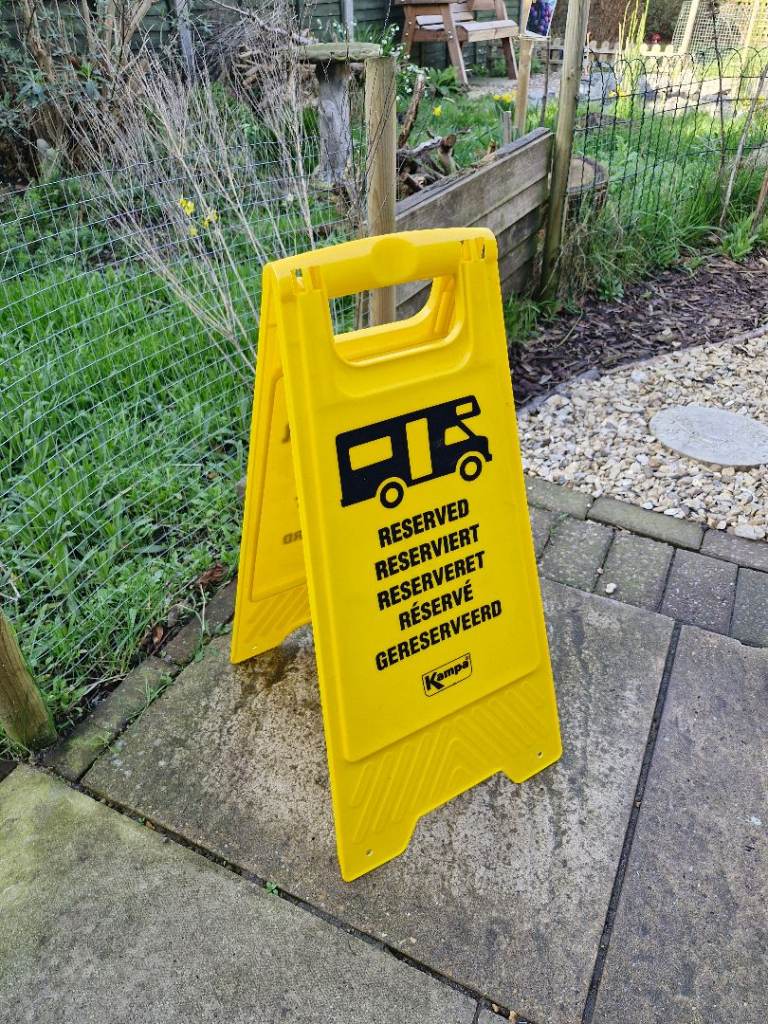 Motorhome / Campervan reserved plastic sign