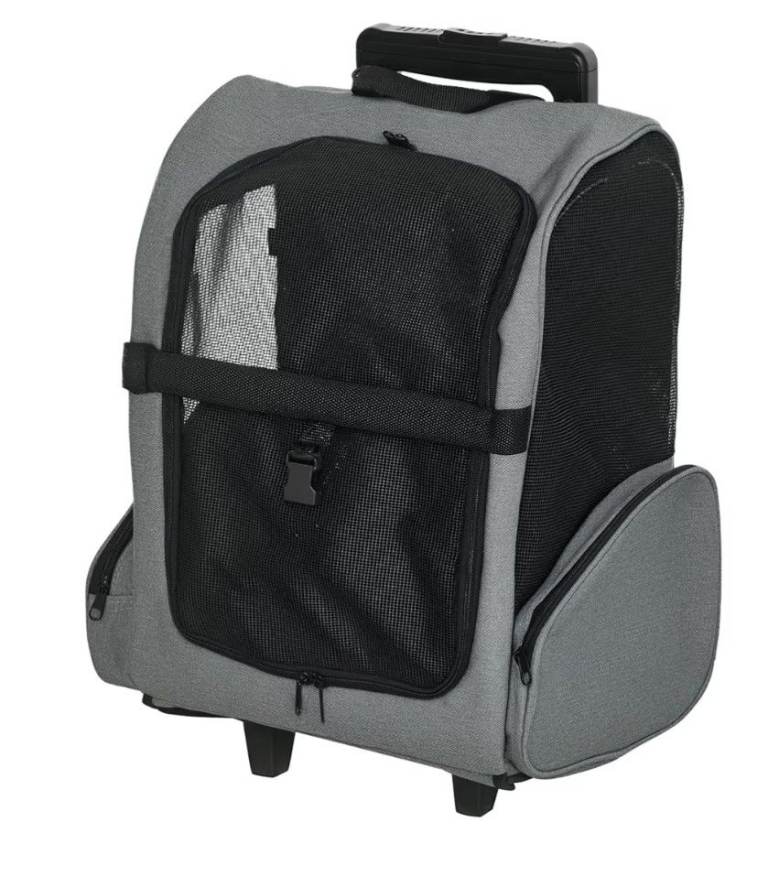 Pet Carrier Stroller Wheel Luggage Bag (Grey)