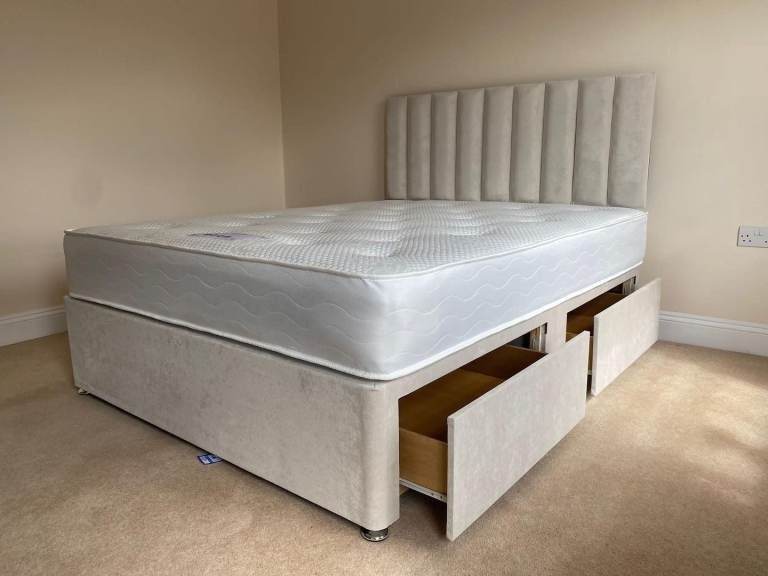 5ft King Size DIVAN Bed Base With Mattress Brand New ~~ Same Day Delivery order Now 🚚🚛