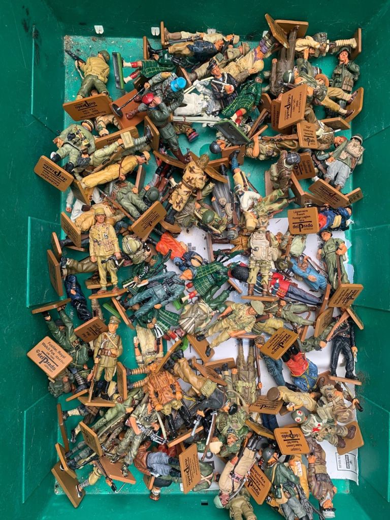Big Box of Lead Toy Soldiers – Various Poses and Uniforms