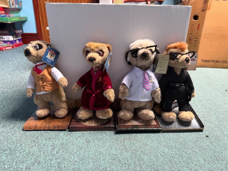  4 different Meerkat toys collectibles new 