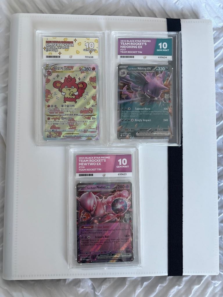 Pokemon card collection and graded cards ace 10