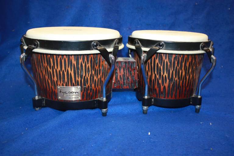 Tycoon Master Handcrafted Original Series Bongos Black Rims 7in + 8.1/2in Great Condition ~ £95 ono