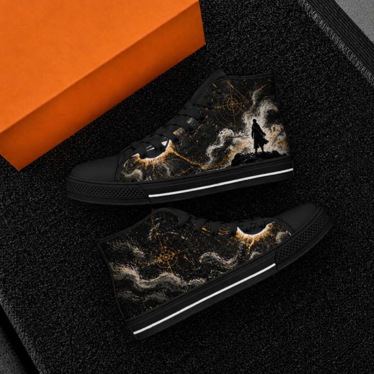 Celestial Wave High-Top Sneakers