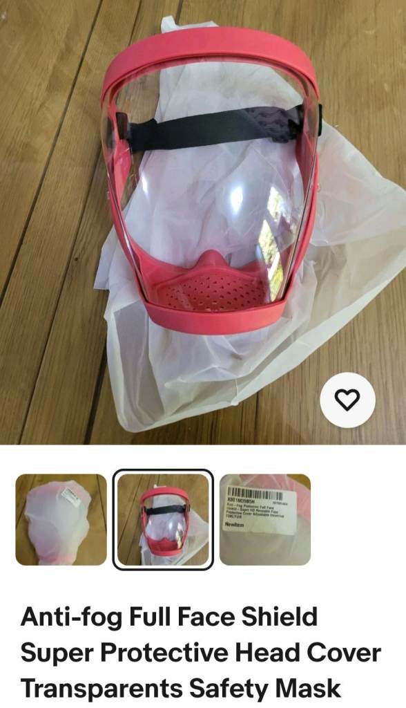 Anti-fog Full Face Shield Super Protective Head Cover Transparents Safety Mask