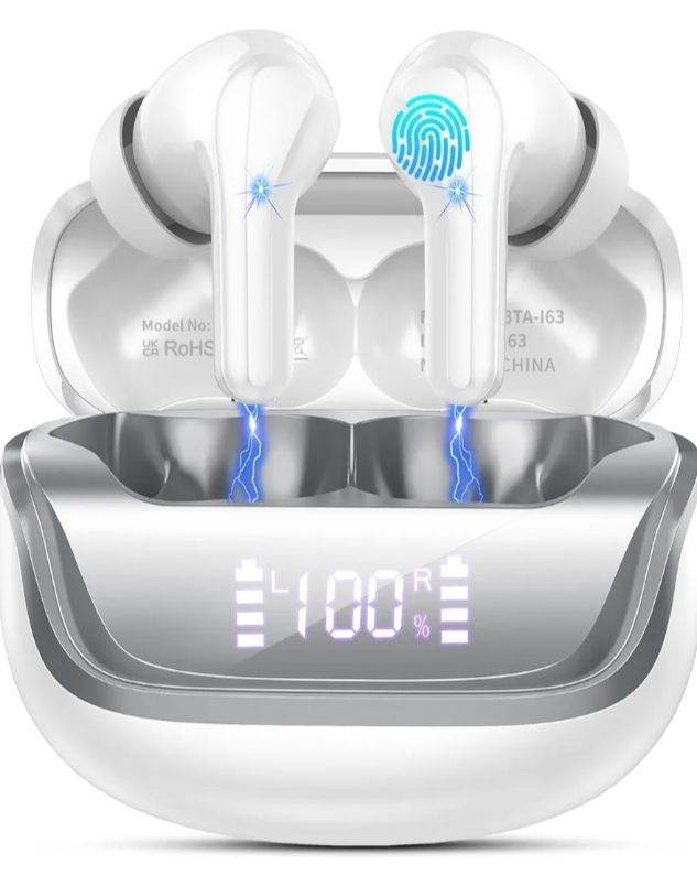 Wireless Earbuds Bluetooth 5.4 with ENC Mic, HiFi Stereo, Deep Bass, 45H Playtime, IP7 Waterproof