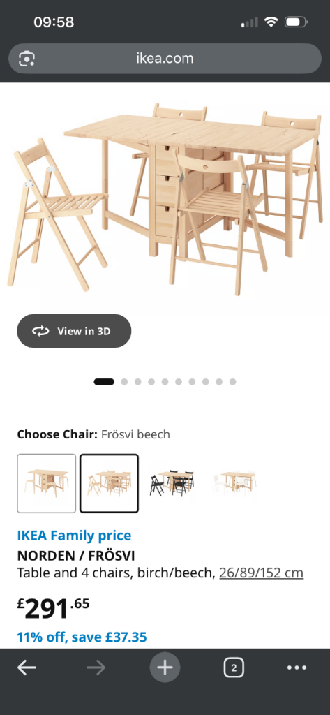 IKEA folding table brand new