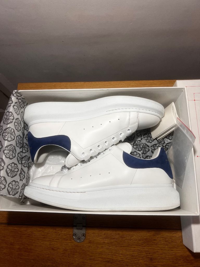 Alexander McQueen Trainers - Uk 11 (EU45) - White/Paris Blue - Worn