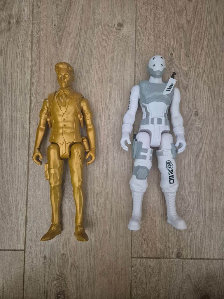 Fortnite Action Figures - Gold Midas & White Arctic Commando