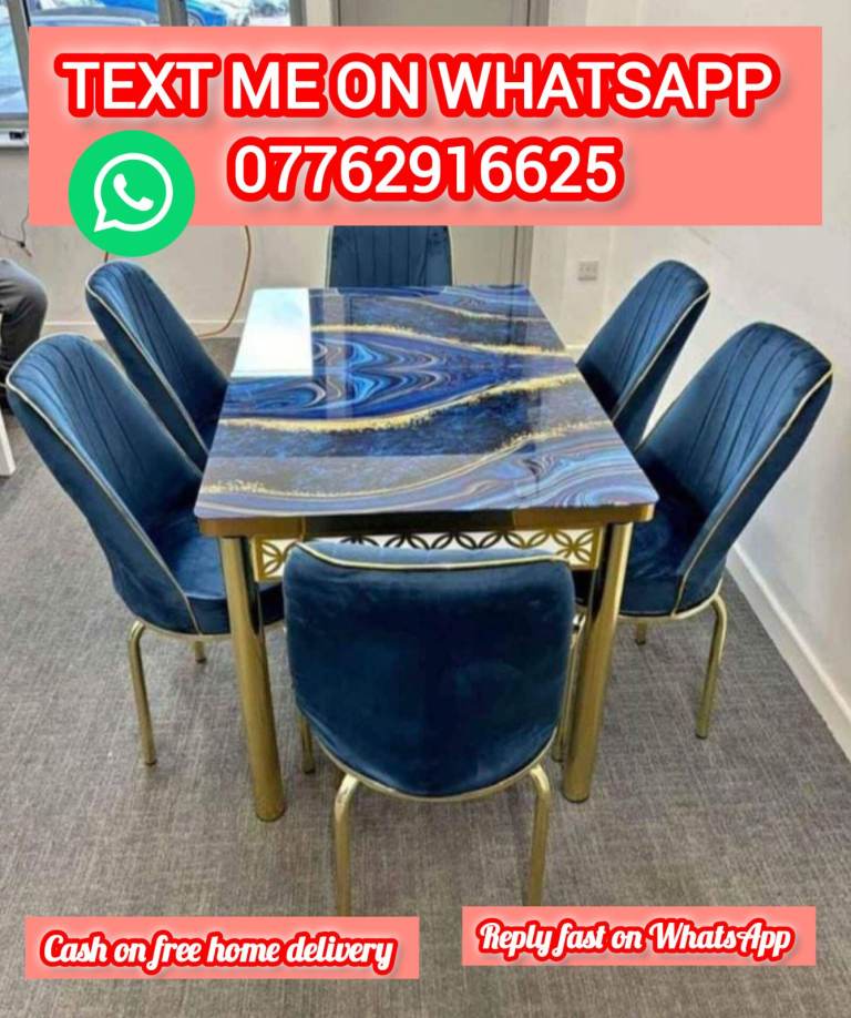 DINING TABLE WITH 4 CHAIRS AND 6 CHAIRS