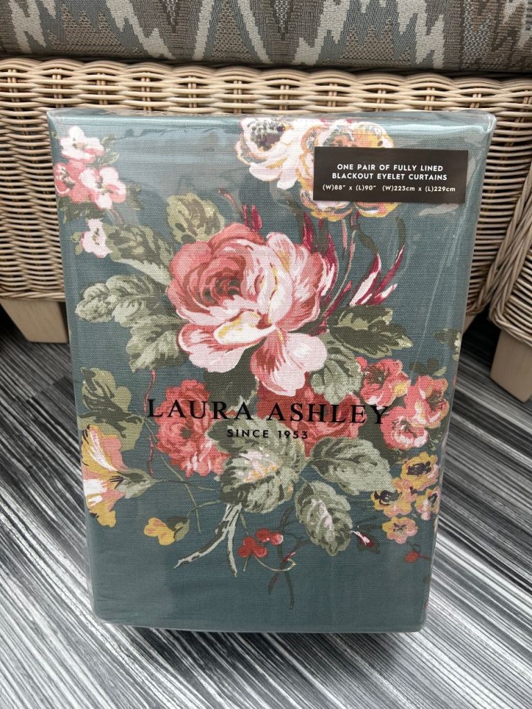 New Laura Ashley Rosemore Curtains 88” x 90”