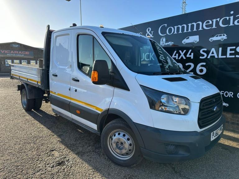2016 Ford Transit 350 2.2 TDCi 125ps DOUBLE CAB TIPPER DROPSIDE 119K 1 COUNCIL OWNER 3 SEATER Tip...