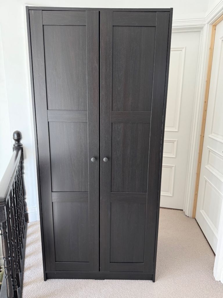 2x IKEA Rakkestad Freestanding Wardrobes (Freestanding / Black Brown)