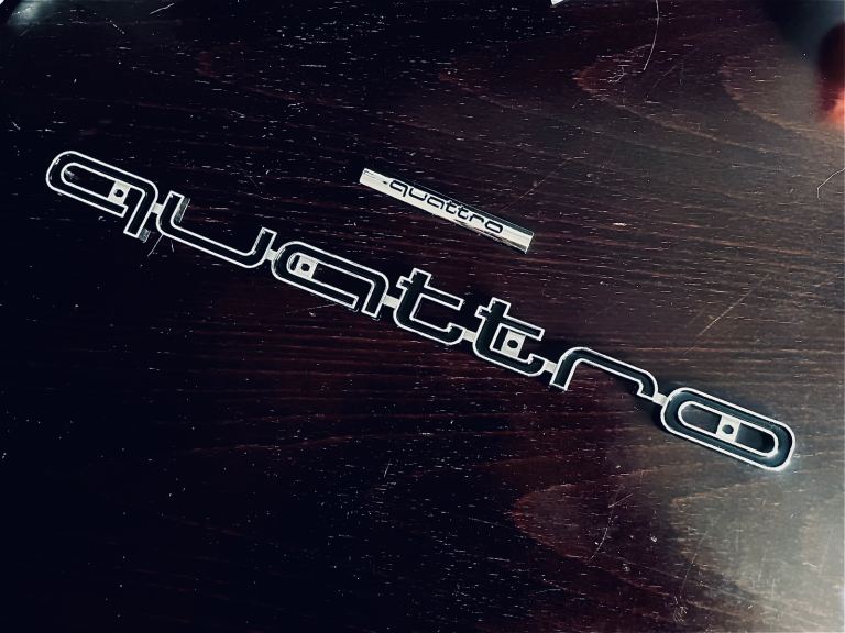 Audi Quattro front grill logo and badge
