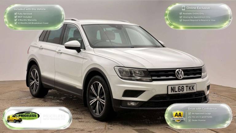 2018 68 VOLKSWAGEN TIGUAN 1.4 TSI SE NAVIGATION SUV 5DR PETROL MANUAL EURO 6 (S/