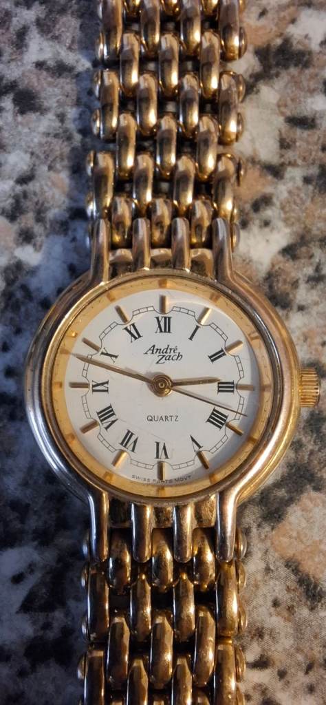 Vintage Andre Zach - Swiss Made 18k Gold Plated watch.